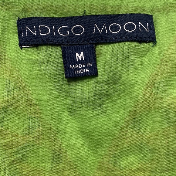 Indigo Moon Peplum Embroidered Coin Button Blouse - Picture 6 of 6